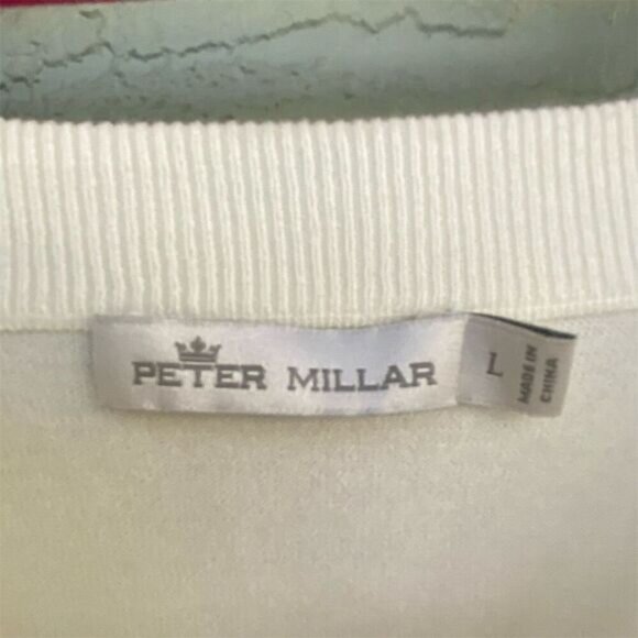 Peter Millar Women's Ivory Crewneck Sweater Size L Long Sleeve Casual - Picture 3 of 10